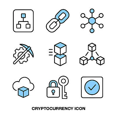 아이콘 디자인 기술 디지털 자료 거래 정보 네트워크 연결 발굴 확인 보안 시스템 블록체인 2D아이콘 스테이블코인 AI파일 안전 금융 파일형식 벡터 4차산업 가상화폐