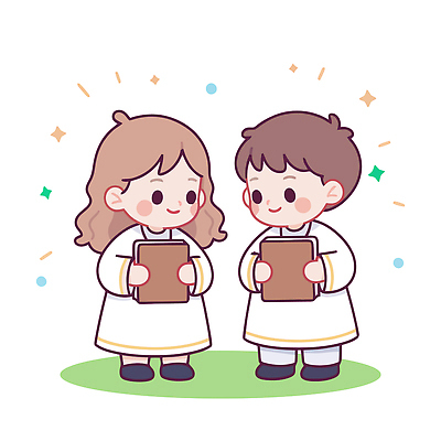 캐릭터 교육 행복 어린이 일러스트 모션 놀이 서기 미소 웃음 책 친구 귀여움 즐거움 동심 국내일러스트 AI파일 감정 컨셉 관계 표정 사람 파일형식 벡터