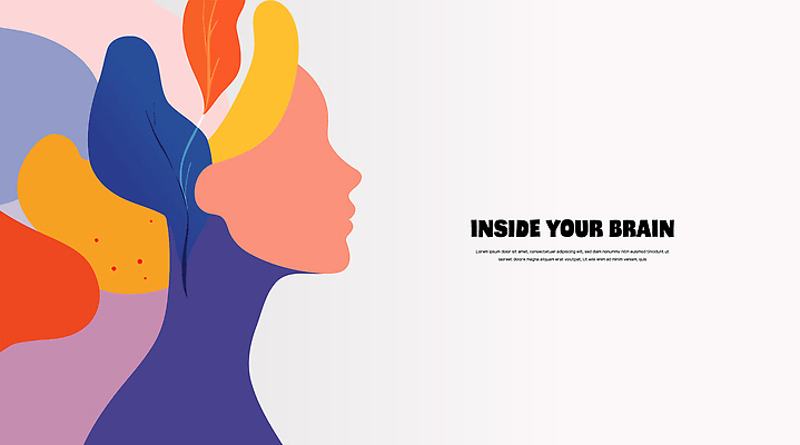 모양 디자인 감정 예술 생각 일러스트 사람 내부 감각 뇌 심리 색채 창의성 국내일러스트 AI파일 파일형식 벡터