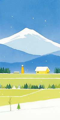 JPG 나무 겨울 일러스트 자연 하늘 산 등대 풍경 초록색 평화 고요 신선 눈송이 조화 밝은색 뷰티풀 풍경화 국내일러스트 식물 계절 컬러 컨셉 눈_날씨 그림 생태계 파일형식