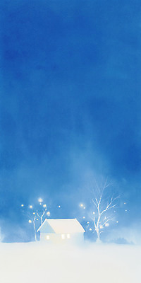 JPG 나무 겨울 일러스트 자연 조명 주택 풍경 빛 평화 마을 고요 나뭇가지 저녁 뷰티풀 차분 국내일러스트 식물 계절 컨셉 건물 야간 생태계 파일형식