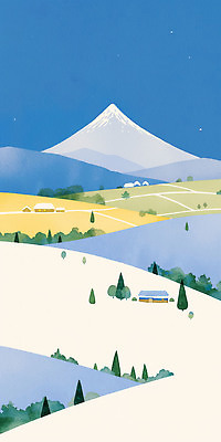 JPG 하늘색 겨울 일러스트 자연 산 주택 풍경 초원 그래픽 평화 농사 농촌 소나무 정상 조화 눈덮임 국내일러스트 나무 계절 컨셉 농업 건물 파란색 시골 생태계 파일형식