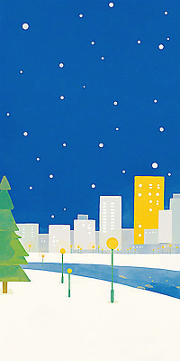 JPG 나무 별 겨울 일러스트 조명 거리 풍경 건물 강 평화 산책로 흐름 도시 뷰티풀 국내일러스트 자연요소 식물 건축물 계절 길 컨셉 파일형식