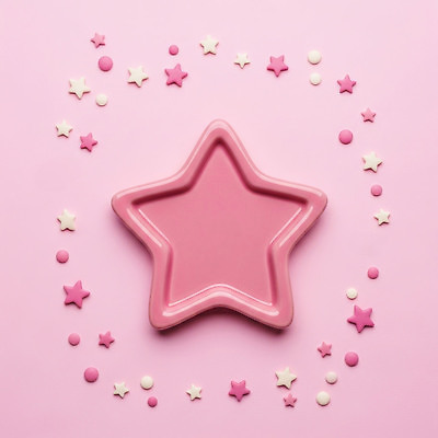 JPG 편집이미지 접시 디자인 별 분홍색 탁자 소녀 이벤트 장식 인테리어 파티 쿠키 케이크 분위기 오브젝트 심플 편집실사 자연요소 식기 여자 어린이 컬러 가구 컨셉 디저트 CG 파일형식