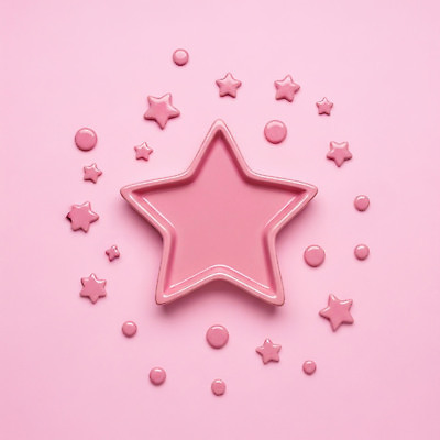 JPG 모양 편집이미지 접시 디자인 별 분홍색 백그라운드 장식 원형 분위기 중앙 크기 공유 정교 스타일 아기자기 편집실사 자연요소 도형 식기 컬러 컨셉 CG 파일형식