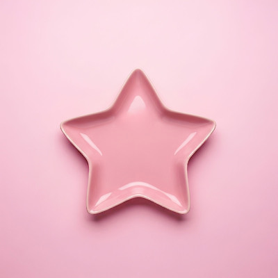 JPG 편집이미지 접시 디자인 별 분홍색 컬러 탁자 주방용품 장식 캐주얼 주방 식사 오브젝트 모던 편집실사 자연요소 식기 옷 가구 생활용품 CG 파일형식