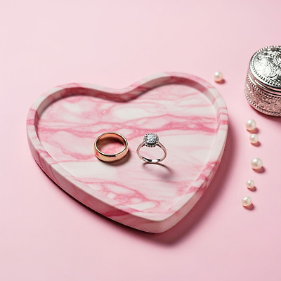 JPG 편집이미지 장신구 결혼식 쟁반 사랑 로맨틱 하트 반지 크리스탈 오브젝트 결혼반지 뷰티풀 분홍색배경 편집실사 모양 감정 분홍색 결혼 백그라운드 컨셉 광석 CG 파일형식