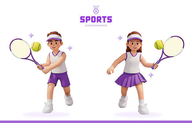 PSD 편집이미지 캐릭터 어린이 스포츠 포즈 놀이 3D캐릭터 실내 취미 그래픽 여름 운동 테니스 게임 라켓 즐거움 액션 편집3D 계절 감정 스포츠용품 건강 사람 내부 3D 구기 파일형식
