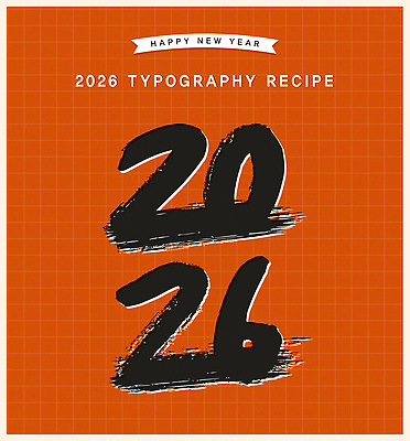 문자 디자인 기념일 행복 문화 일러스트 새해 이벤트 여러명 타이포그라피 검은색 주황색 기쁨 축하 메시지 연도 긍정적 창의성 2026년 국내일러스트 AI파일 감정 컬러 다수 컨셉 사람 파일형식 벡터