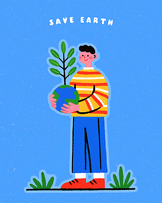 PSD 나무 식물 디자인 지구 일러스트 모션 자연 사람 초록색 환경 희망 메시지 보호 친환경 생태계 국내일러스트 감정 컬러 컨셉 파일형식