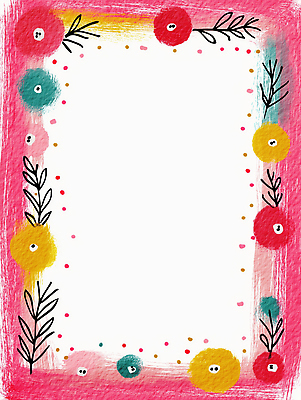 JPG 디자인 꽃 분홍색 컬러 백그라운드 잎 일러스트 수채화 프레임 그래픽 장식 모던 손그림 화사함 창의성 국내일러스트 식물 컨셉 파일형식