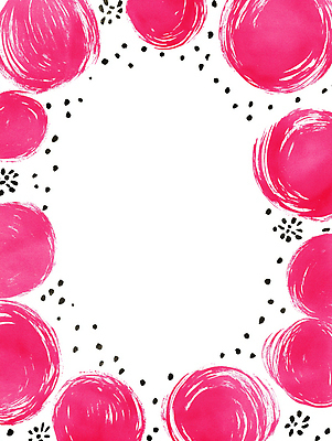 JPG 손글씨 디자인 분홍색 백그라운드 패턴 일러스트 그래픽 장식 세로 검은색 메모지 점 원형 그림 화사함 색감 국내일러스트 도형 컬러 컨셉 무늬 사무용품 파일형식