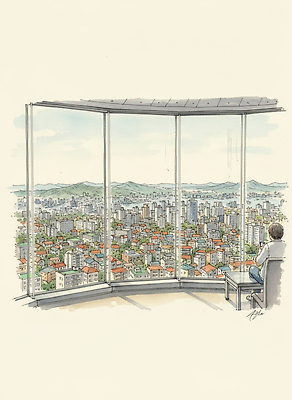 JPG 시선 여유 일러스트 자연 지붕 아파트 실내 사람 풍경 건물 환경 감상 관찰 도시 그림 고층 뷰티풀 전경 국내일러스트 건축물 감정 모션 주택 내부 생태계 파일형식 탑뷰