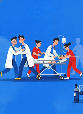 JPG 일러스트 의학 생명 협력 병원 치료 환자 간호사 의료진 의사 응급 구출 구급차 긴장 긴급상황 응급치료 의료시설 환자수송 국내일러스트 직업 감정 자동차 긴급 도움 시설 파일형식