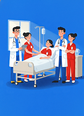 JPG 생각 일러스트 의학 협력 건강 병원 치료 환경 환자 간호사 의료진 의사 응급 간호 의사소통 전문 국내일러스트 직업 긴급 파일형식