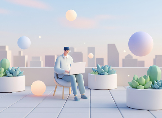 JPG 식물 편집이미지 남자 화분 자연 휴식 풍경 빌딩 노트북 컴퓨터 도시 작업 저녁 옥상 모던 창의성 디지털노마드 편집3D 컨셉 정보기술 사람 건물 전자제품 3D 야간 생태계 파일형식