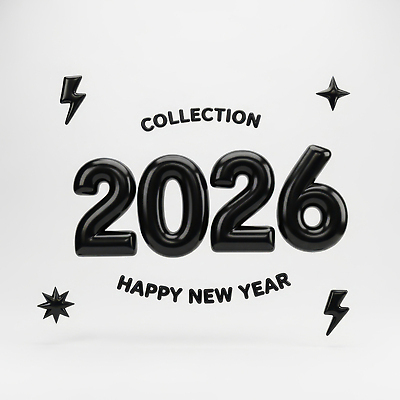 JPG 편집이미지 디자인 텍스트 불꽃 새해 기념 장식 유행 검은색 축하 번개 심플 HELLO 독창 2026년 편집3D 컬러 컨셉 불 날씨 3D 인사 연도 파일형식