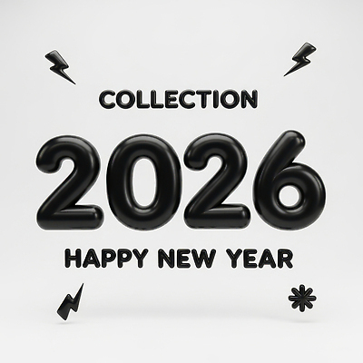 JPG 편집이미지 디자인 새해 기념 검은색 축제 희망 전시 기쁨 흰색 축하 인사 생동감 2026년 편집3D 감정 컬러 컨셉 3D 예절 연도 파일형식