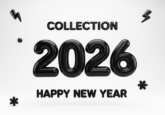 JPG 편집이미지 디자인 포스터 새해 이벤트 그래픽 장식 숫자 유행 검은색 축하 인사 2026년 편집3D 문자 컬러 컨셉 3D 예절 연도 파일형식