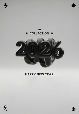 JPG 편집이미지 디자인 새해 흑백 장식 유행 전시 모던 시작 심플 2026년 편집3D 촬영기법 3D 연도 파일형식