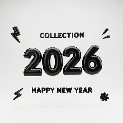 JPG 편집이미지 디자인 기념일 예술 새해 이벤트 그래픽 유행 검은색 축하 메시지 모던 창의성 2026년 편집3D 컬러 컨셉 3D 연도 파일형식