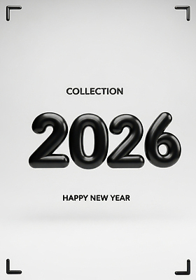JPG 편집이미지 디자인 기념일 예술 새해 숫자 검은색 축하 기념품 창작 특별함 2026년 편집3D 문자 컬러 컨셉 이벤트 3D 연도 오브젝트 파일형식