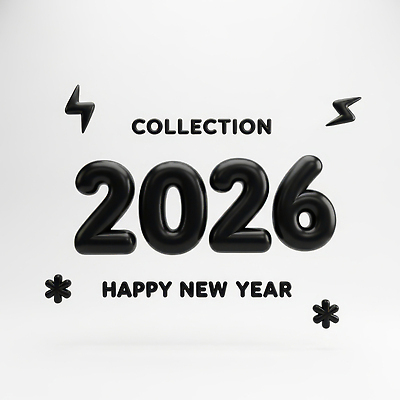 JPG 편집이미지 문자 디자인 계절 감정 새해 기념 장식 검은색 축하 인사 메시지 시작 2026년 편집3D 컬러 컨셉 3D 예절 연도 파일형식