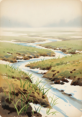 JPG 나무 줄기 일러스트 자연 아침 풍경 잔디 초원 물 평화 환경 고요 흙 습기 안개 개울 땅 절기 그리스 생태계 색채 국내일러스트 주간 자연요소 식물 계절 유럽 컨셉 날씨 강 파일형식