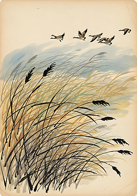 JPG 동물 예술 일러스트 자연 조류 하늘 바람 수채화 오리 풍경 야외 고요 감상 비행 절기 생태계 드로잉 뷰티풀 국내일러스트 자연요소 계절 날씨 미술 파일형식