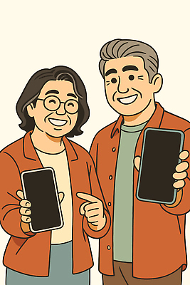 라이프스타일 손 노년 행복 포즈 일러스트 가족 관계 기술 사랑 미소 스마트폰 청춘 노부부 기쁨 편안함 즐거움 소통 순간 국내일러스트 AI파일 부부 감정 컨셉 표정 성인 생활 신체부위 핸드폰 스마트기기 감각 파일형식 벡터