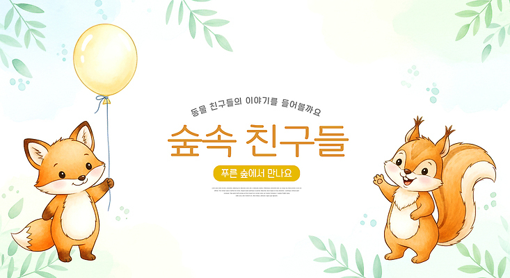 JPG 동물 디자인 어린이 컬러 일러스트 자연 이야기 여름 귀여움 도전 숲 즐거움 그림 여우 풍선 상상력 국내일러스트 계절 감정 컨셉 포유류 사람 생태계 파일형식