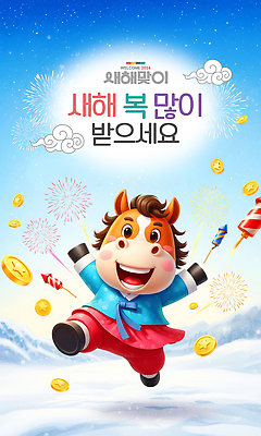 PSD 편집이미지 캐릭터 전통 기념일 컬러 겨울 가족 새해 폭죽 웃음 이벤트 달리기 동전 축제 축하 즐거움 2026년 이미지편집 병오년 계절 감정 컨셉 돈 관계 모션 표정 연도 파일형식