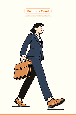 직업 여자 패션 가방 일러스트 회사 비즈니스 모션 성공 직장 정장 일상 걷기 도시 자신감 출근 심플 스타일 국내일러스트 AI파일 잡화 옷 감정 컨셉 사람 라이프 출퇴근 파일형식 벡터