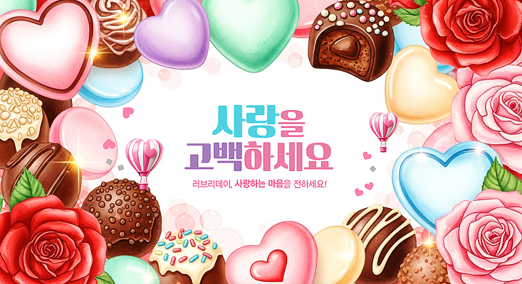 JPG 디자인 기념일 행복 프로포즈 일러스트 발렌타인데이 사탕 선물 사랑 이벤트 장식 장미 소풍 초콜릿 축제 하트 표현 달콤 색감 디지털아트 국내일러스트 모양 꽃 감정 데이이벤트 디저트 야외활동 맛 파일형식