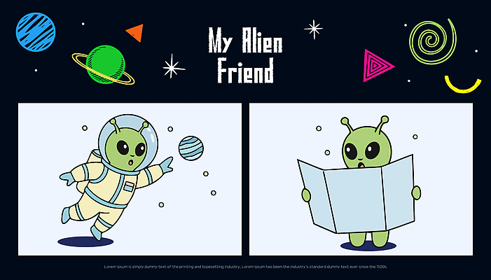 문자 캐릭터 과학 지도 일러스트 공 상상 동화 친구 우주 행성 탐험 도전 외계인 즐거움 그림 우주복 우주여행 일러캐릭터 AI파일 옷 감정 여행 관계 미확인물체 파일형식 벡터