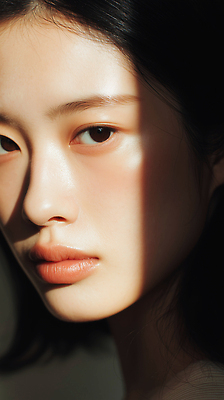 JPG 편집이미지 여자 감정 얼굴 사람 빛 촬영 표현 피부 부드러움 조화 뷰티풀 편집실사 신체부위 감각 CG 파일형식