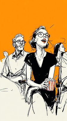 JPG 여자 남자 감정 문화 일러스트 표정 감상 게임 분위기 군중 스케치 영화관 영화 즐거움 그림 팝콘 관람 국내일러스트 컨셉 놀이 문화예술 미술 사람 극장 파일형식