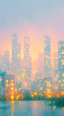 JPG 컬러 야경 일러스트 하늘 조명 밝음 풍경 일상 빛 고층빌딩 황혼 도시 비 찡그림 이미지 감성 뷰티풀 몽환 국내일러스트 자연요소 컨셉 날씨 표정 빌딩 라이프 일몰 야간 파일형식 풍경_경치