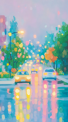 JPG 나무 도로 컬러 백그라운드 교통 야경 일러스트 자동차 조명 거리 풍경 여름 빛 스마트폰 반사 물방울 도시 퍼즐 비 차선 흐림 국내일러스트 자연요소 식물 계절 길 육상교통 교통시설 날씨 핸드폰 스마트기기 야간 파일형식 풍경_경치