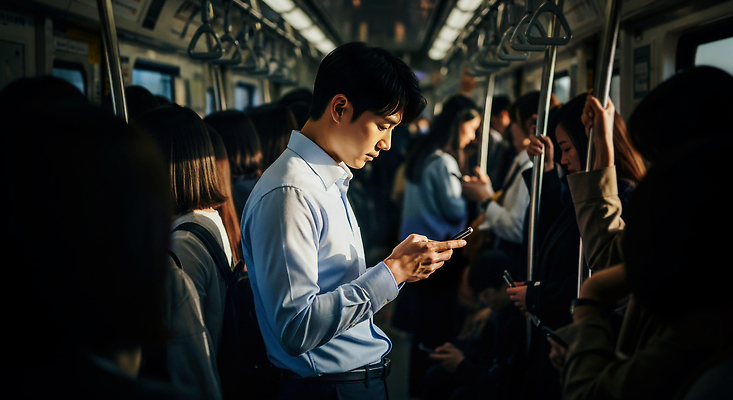 JPG 편집이미지 남자 이동 아침 대중교통 여러명 일상 스마트폰 고요 도시 분위기 전철 집중 출근 승객 전철역 편집실사 주간 육상교통 교통수단 다수 컨셉 사람 라이프 핸드폰 스마트기기 역 CG 출퇴근 파일형식