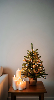 JPG 편집이미지 크리스마스 거실 야경 촛불 가족 따뜻함 장식 인테리어 크리스마스트리 휴일 분위기 저녁 편안함 오브젝트 연말 편집실사 디자인 기념일 컨셉 초 관계 감각 야간 CG 파일형식 풍경_경치