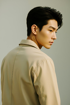 JPG 모델 편집이미지 긴머리 시선 옷 패션 남자 포즈 조명 표정 뒷모습 갈색 카메라 스타일 편집실사 헤어스타일 뷰포인트 컬러 사람 전자제품 CG 파일형식