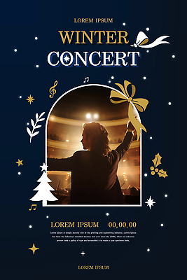 템플릿 포스터 음악 겨울 조명 따뜻함 이벤트 축제 콘서트 공연 무대 분위기 군중 즐거움 음악회 소통 아티스트 의료성형뷰티 이미지템플릿 AI파일 직업 계절 감정 컨셉 문화예술 사람 파일형식 벡터
