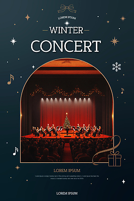 나무 템플릿 포스터 음악 크리스마스 겨울 연주 조명 콘서트 공연 음악가 무대 분위기 군중 즐거움 감동 음악회 이미지템플릿 AI파일 식물 직업 계절 기념일 감정 컨셉 문화예술 사람 이벤트 파일형식 벡터