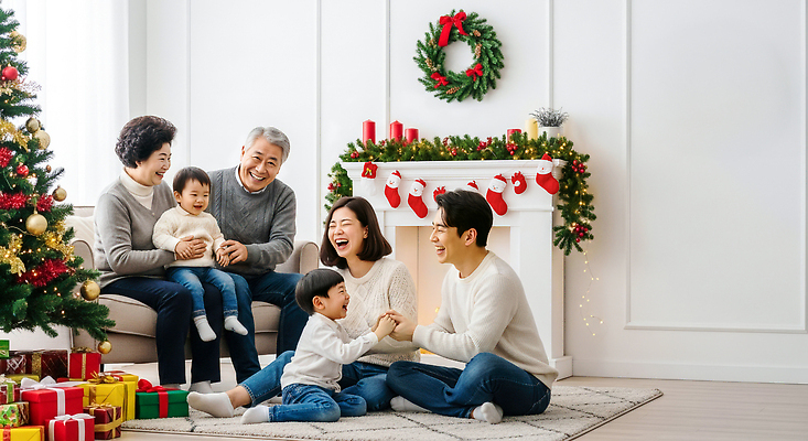 JPG 편집이미지 할아버지 행복 할머니 어린이 크리스마스 거실 가족 따뜻함 선물 사랑 웃음 장식 크리스마스트리 축하 아기 연말 편집실사 여자 기념일 노년 남자 감정 컨셉 관계 표정 사람 CG 파일형식
