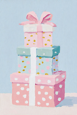 JPG 기념일 리본 분홍색 컬러 하늘색 백그라운드 크리스마스 무늬 일러스트 따뜻함 선물 사랑 장식 파란색 상자 귀여움 축하 점 생일 그림 파스텔 창작 국내일러스트 감정 컨셉 학용품 이벤트 파일형식