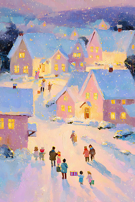 JPG 행복 크리스마스 겨울 일러스트 가족 모션 거리 주택 따뜻함 선물 풍경 친구 빛 마을 노을 저녁 조용 파스텔 국내일러스트 자연요소 계절 기념일 감정 관계 학용품 건물 야간 파일형식