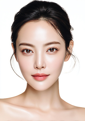 JPG 편집이미지 헤어스타일 여자 얼굴 조명 미소 근접촬영 화장 뷰티 촬영 매력적 피부 뷰티풀 의료성형뷰티 편집실사 AI인물포토 AI콘텐츠 뷰포인트 컨셉 표정 사람 신체부위 CG 파일형식 AI포토
