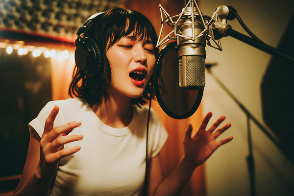 JPG 편집이미지 여자 감정 음악 노래 스튜디오 촬영 헤드폰 공연 가수 작업 연습 마이크 열정 보컬 순간 의료성형뷰티 편집실사 음향기기 문화예술 사람 이벤트 음악가 CG 파일형식