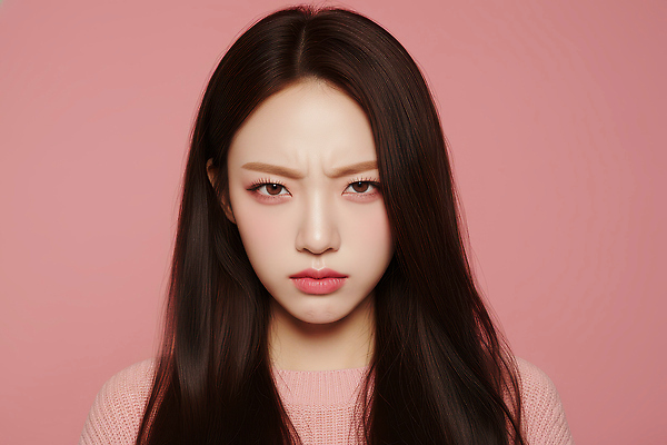 JPG 모델 편집이미지 긴머리 헤어스타일 여자 감정 분홍색 백그라운드 촬영기법 표정 촬영 분노 집중 강렬 뷰티풀 프로필 의료성형뷰티 인플루언서 편집실사 AI인물포토 AI콘텐츠 컬러 컨셉 사람 CG 파일형식 유명인 AI포토